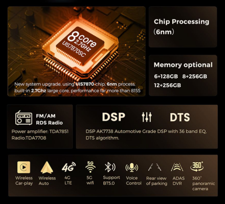 Магнитола на Андроид 9 дюймов Compas S500 (Ультра версия) 2K экран