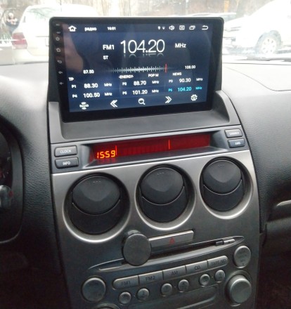 Магнитола на Андроид для Mazda 6 (2002-2007) Winca S400 R SIM 4G (вместо бардачка)