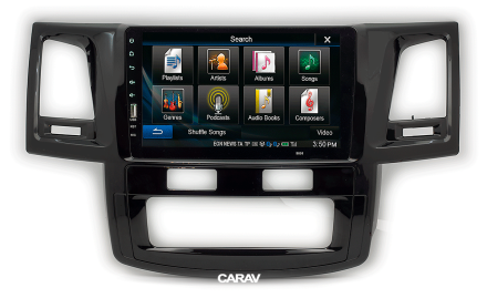 Рамка переходная в Toyota Hilux (11-15) для дисплея 9 дюймов (авто с климатом)