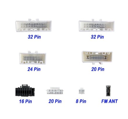 Комплект проводов для установки магнитолы в Nissan 2019+ (основной, антенна, мультируль, CAM, 360, USB)