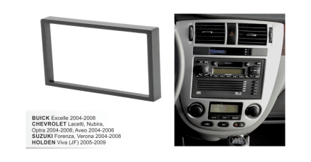 Переходная рамка для Chevrolet Lacetti, Nubira, Optra 2004 - 2008, Aveo 2004 - 2006 2 Din