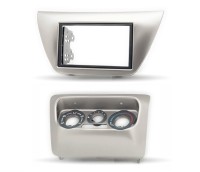 Рамка переходная 2din Mitsubishi Lancer IX (00-10) + панель для переноса кондиционера, серебро