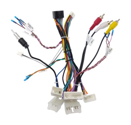 Комплект проводов для установки магнитолы в Toyota 2012+ (осн., антенна, мультируль, CAN, CAM, AMP) Тип2