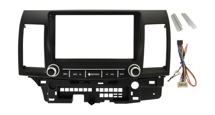 Рамка переходная для установки в Mitsubishi Lancer 10, 2008+ для 9" дисплея с крутилками