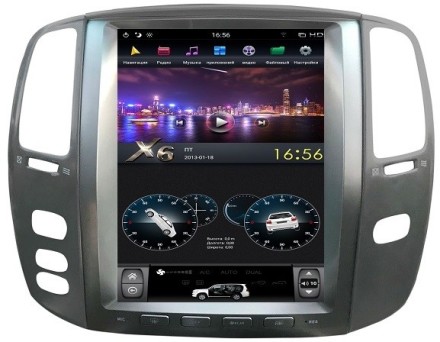 Головное устройство для Lexus LX470 (2002-2007) Tesla-Style для высоких комплектаций