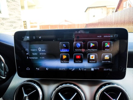 Монитор Android 10,25 дюймов для Mercedes-Benz A/B/C/CLA/CLS/G/GLA/GLC/V260/X-Класс 2014-2019 NTG 5.0/5.1