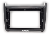 Переходная рамка для установки магнитолы VOLKSWAGEN Polo 2009-2020 (глянцевый черный цвет) 9 дюймов