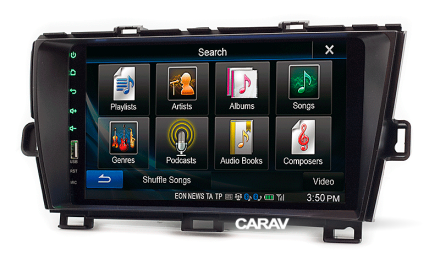 Рамка переходная для TOYOTA Prius (ZVW30/35) 2009-2016, руль слева, для дисплея 9 дюймов 	