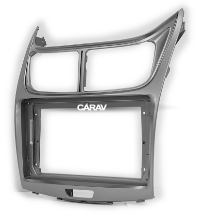 Рамка переходная в CHEVROLET Sail 2010-2014 для дисплея 9 дюймов (серая)