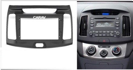 Рамка переходная в HYUNDAI Elantra Yuedong 2011-2016 (China) для дисплея 9 дюймов