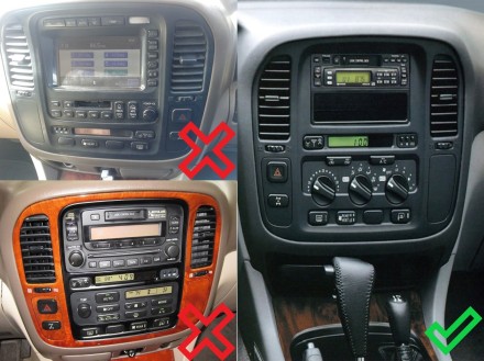 Рамка переходная в Toyota Land Cruiser 100 (98-02) для дисплея 9 дюймов