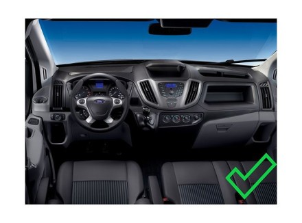 Рамка переходная в FORD Transit 2014+ (для комплектации БЕЗ CD) для дисплея 9 дюймов