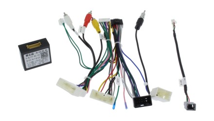 Комплект проводов для установки магнитолы в Toyota 2021+ (основной, антенна, мультируль, CAN, CAM, AMP)