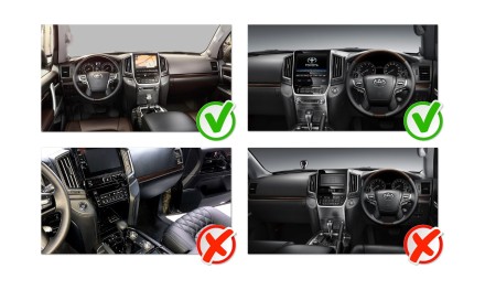 Установочный комплект для дисплеев 9 дюймов в Toyota Land Cruiser 2015 - 2021 (для авто с 360)
