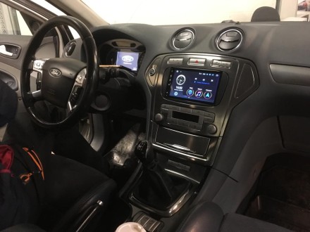 Рамка переходная 2din Ford Focus II, Mondeo, S-Max, C-Max (07+), Galaxy (06+), Kuga (08+), Черный с креплением №7