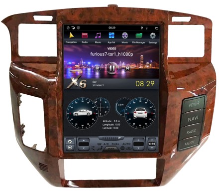 Головное устройство для Nissan Patrol Y61 (2004-2010) Tesla-Style