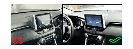 Рамка переходная в TOYOTA RAV4 2019+ ТИП 4 (левый руль) для дисплея 10 дюймов  