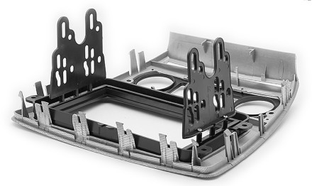 Рамка переходная 2din Skoda Octavia 10+ Климат Серебро Карбон