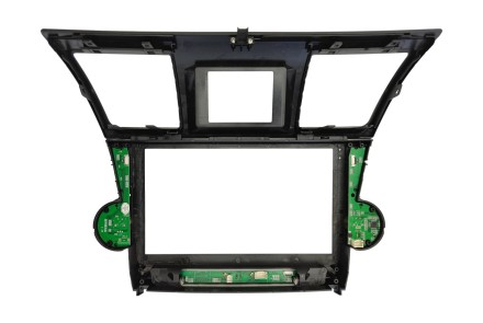 Установочный комплект в Toyota Highlander 2008 - 2013 c кнопкой аварийки, 9 дюймов, ТИП3