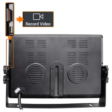 Видеорегистратор 9 дюймов с поддержкой 4 AHD-камер с разрешением экрана 1280х720 (IPS) на скобе