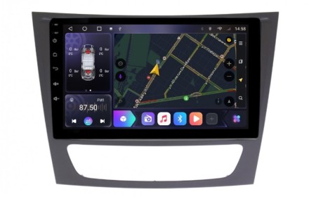 Автомагнитола для Mercedes-Benz E-class W211 (01-09) Ownice OL с поддержкой кругового обзора с SIM 4G + HI-FI с DSP, Carplay