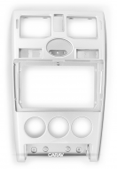 Рамка для установки в LADA Priora 2007-2014 (часы сверху / серебристая) дисплея 9 дюймов