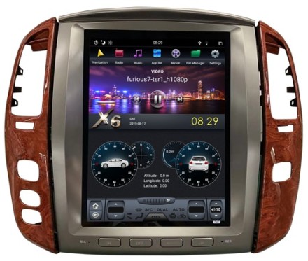 Головное устройство для Lexus LX470 (2002-2007) Tesla-Style для высоких комплектаций