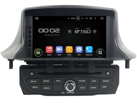 Головное устройство Renault Megane III 2009+, Fluence 2010+ черный COMPASS KD
